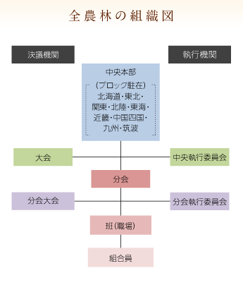 全農林の組織図